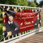 Custom Photo Congrats Graduation - Personalized Horizontal Banner
