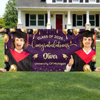 Custom Photo Congrats Graduation - Personalized Horizontal Banner