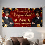 Custom Photo Congrats Graduation - Personalized Horizontal Banner
