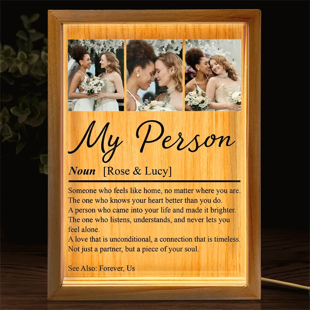 Custom Photo Couple My Person - Personalized Picture Frame Light Box