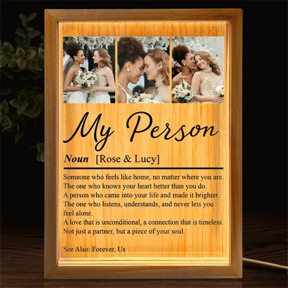 Custom Photo Couple My Person - Personalized Picture Frame Light Box