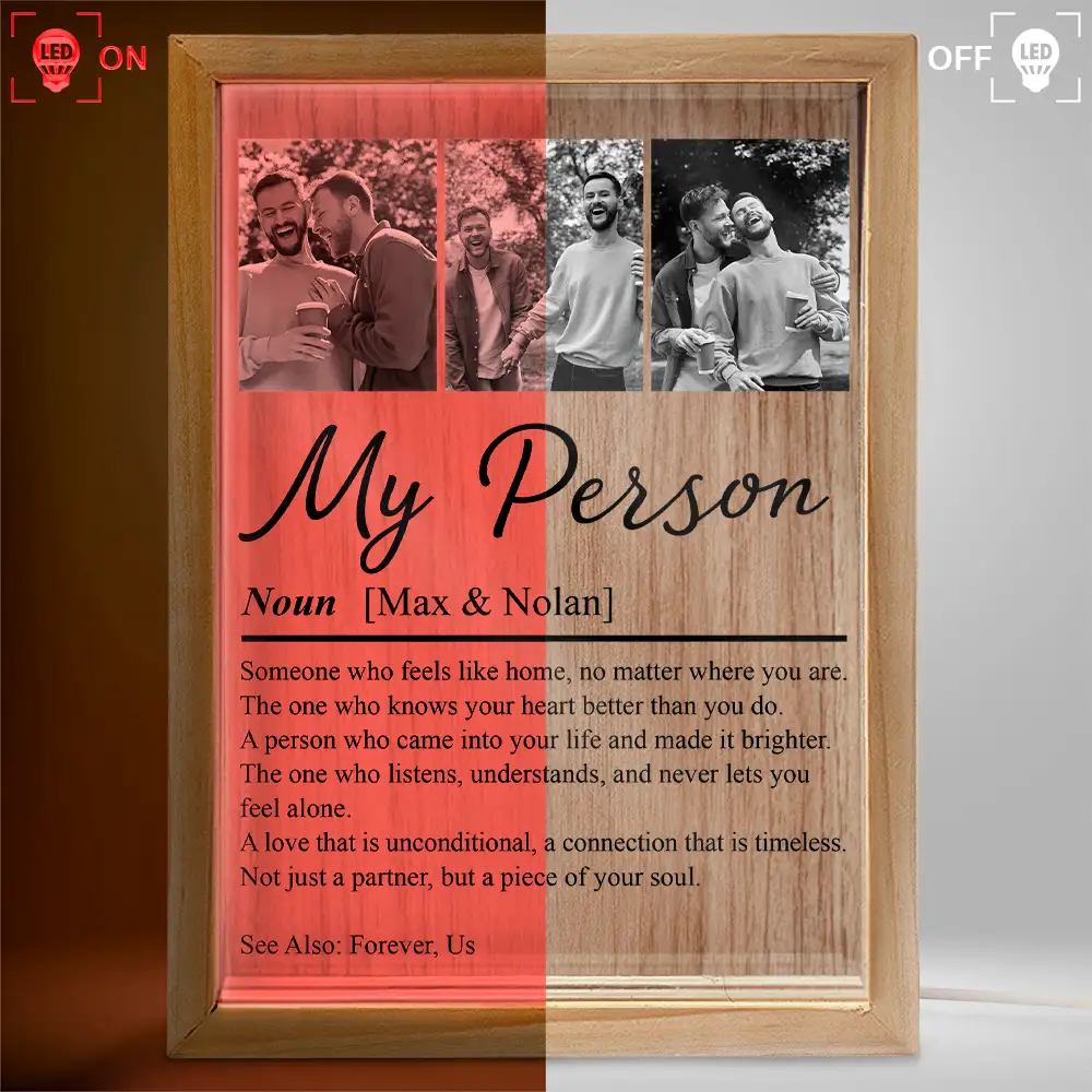 Custom Photo Couple My Person - Personalized Picture Frame Light Box