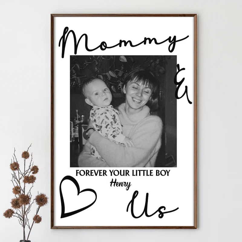 Custom Photo Daddy Mommy Forever Your Little Baby - Personalized Poster
