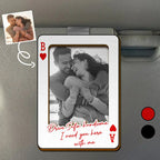 Custom Photo Drive Safe Handsome Playing Card - Personalized Custom Shaped Car Visor Clip