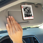 Custom Photo Drive Safe Handsome Playing Card - Personalized Custom Shaped Car Visor Clip