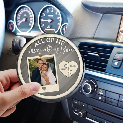Custom Photo Drive Safe I Love You Couple - Personalized Custom Shaped Acrylic Car Visor Clip