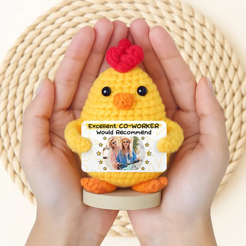 Custom Photo Excellent Mom Grandma Dad Friends Would Recommend - Personalized Doll Crochet With Custom Card