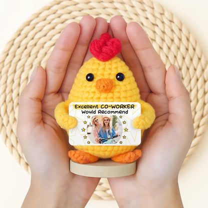 Custom Photo Excellent Mom Grandma Dad Friends Would Recommend - Personalized Doll Crochet With Custom Card