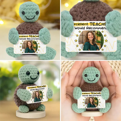 Custom Photo Excellent Mom Grandma Dad Friends Would Recommend - Personalized Doll Crochet With Custom Card