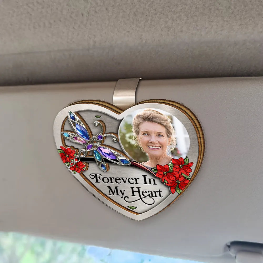 Custom Photo Family Memorial I'm Always With You - Personalized Custom Shaped Car Visor Clip