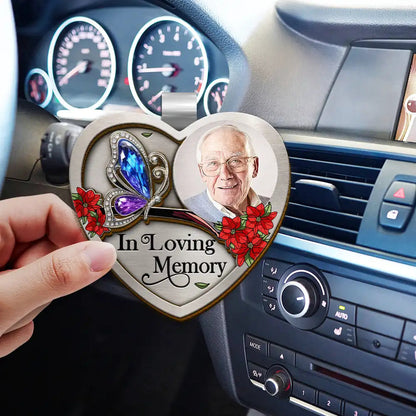 Custom Photo Family Memorial I'm Always With You - Personalized Custom Shaped Car Visor Clip