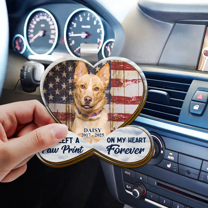 Custom Photo Forever Loved Memorial Dog Cat - Personalized Custom Shaped Car Visor Clip