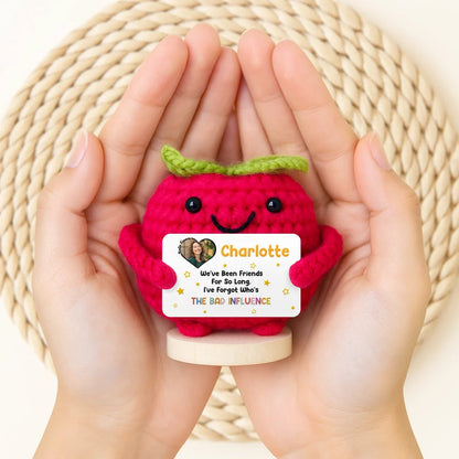 Custom Photo Funny And Heartfelt Bestie - Personalized Doll Crochet With Custom Card