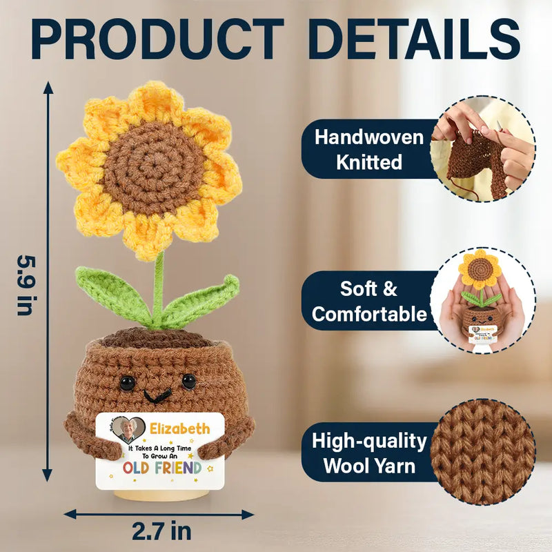 Custom Photo Funny And Heartfelt Bestie - Personalized Doll Crochet With Custom Card