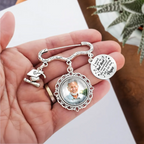 Custom Photo Graduation I Remembered Who Was Watching - Personalized Graduation Tassel Pin