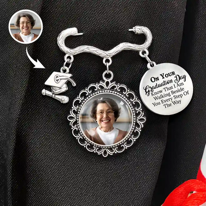 Custom Photo Always On My Mind, Forever In My Heart - Personalized Graduation Tassel Pin