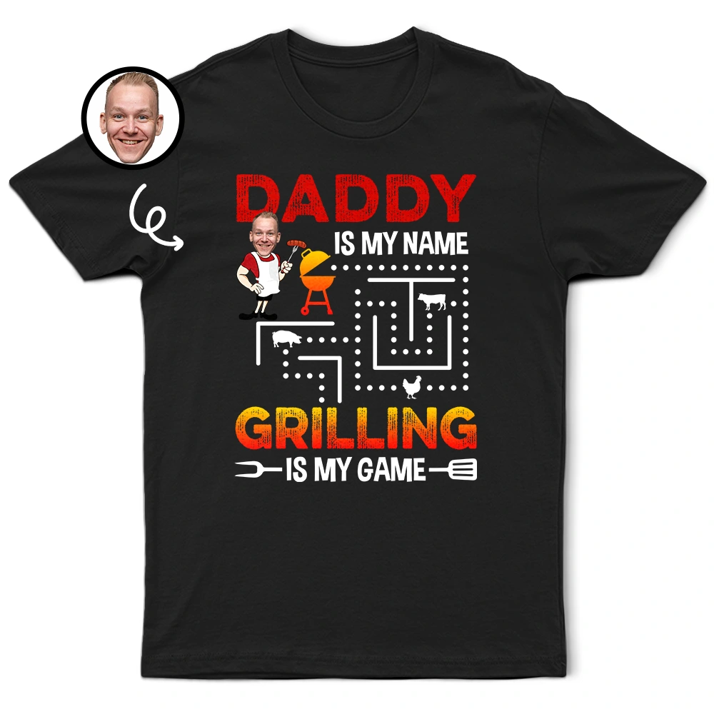 Custom Photo Grilling Is My Game - Personalized T Shirt
