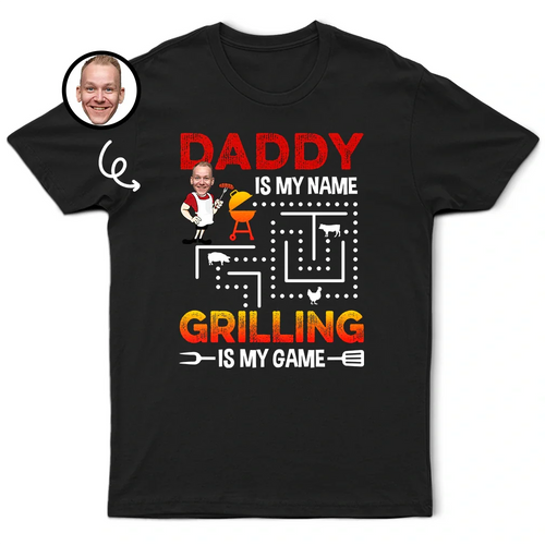 Custom Photo Grilling Is My Game - Personalized T Shirt