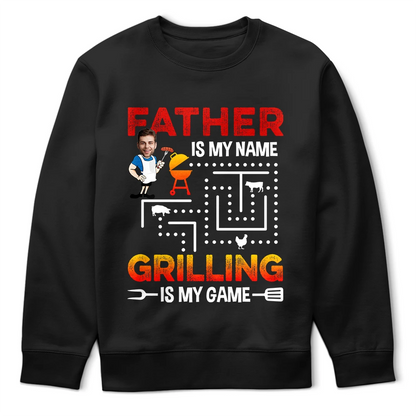 Custom Photo Grilling Is My Game - Personalized T Shirt