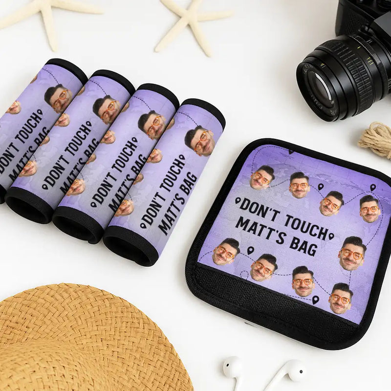 Custom Photo Hands Off My Bag - Personalized Luggage Handle Wrap