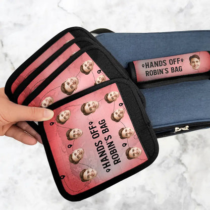 Custom Photo Hands Off My Bag - Personalized Luggage Handle Wrap