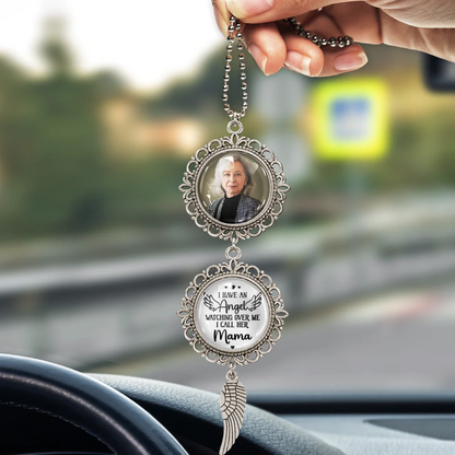 Custom Photo Have An Angel Watching Over Me - Personalized Photo Pendant Charm