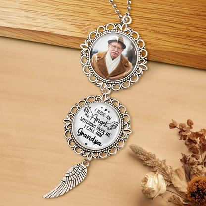 Custom Photo Have An Angel Watching Over Me - Personalized Photo Pendant Charm