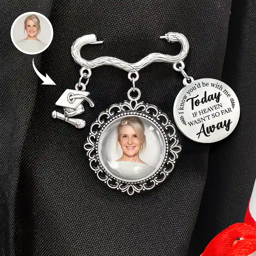 Custom Photo Always On My Mind, Forever In My Heart - Personalized Graduation Tassel Pin