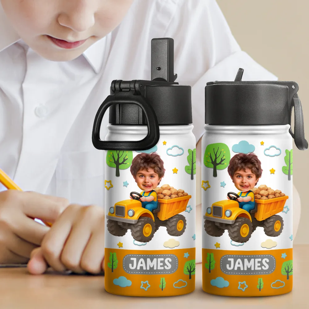 Custom Photo Kid Toy Car - Personalized Kids Water Bottle