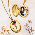 Custom Photo Let Yourself Bloom - Personalized Locket Necklace