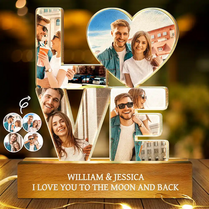 Custom Photo Love You And Keep You Forever - Personalized Custom Shaped LED Light