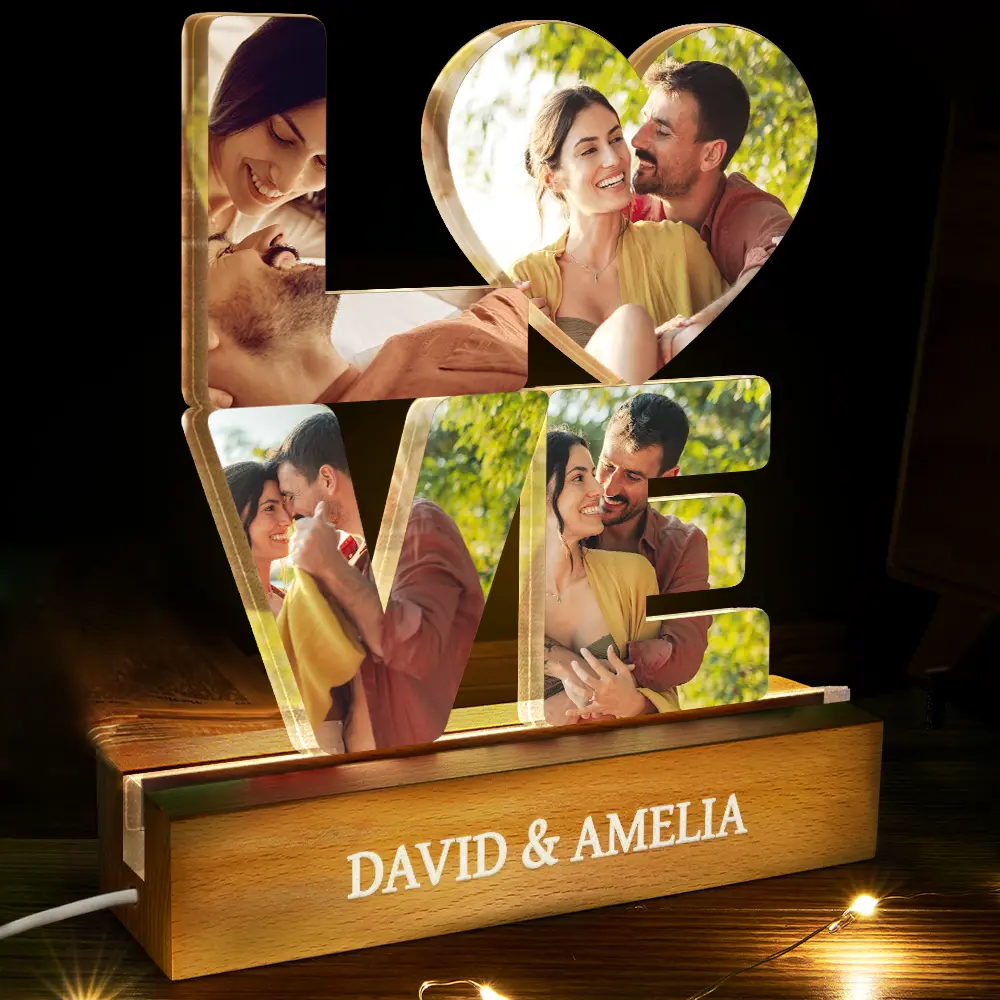 Custom Photo Love You And Keep You Forever - Personalized Custom Shaped LED Light