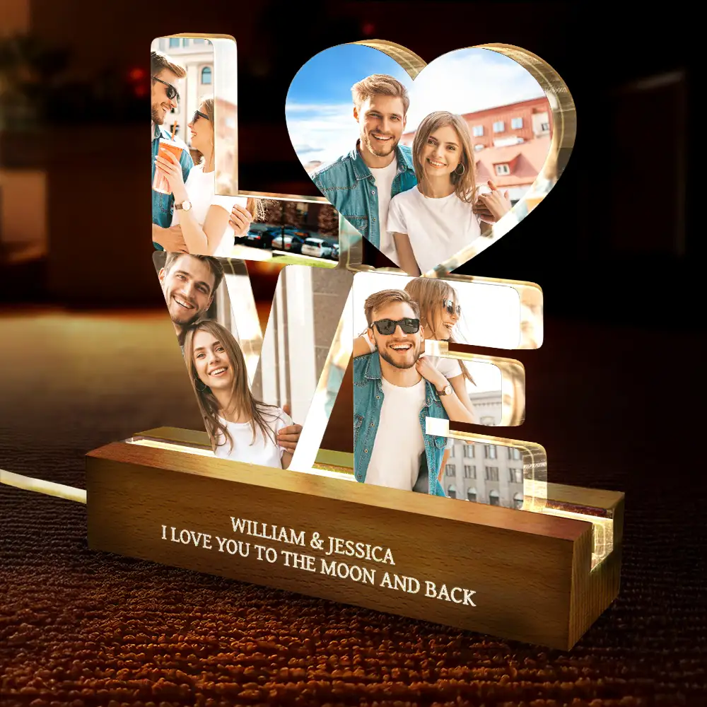 Custom Photo Love You And Keep You Forever - Personalized Custom Shaped LED Light