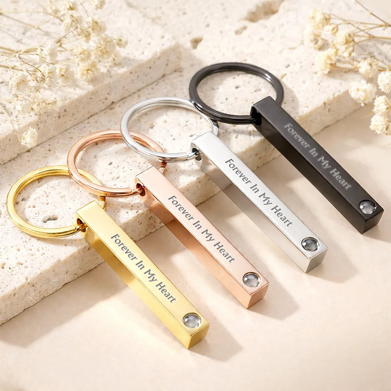 Custom Photo Memorial In Loving Memory Family And Pet - Personalized Photo Projection Keychain