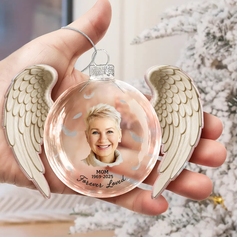 Custom Photo Memorial Your Wings Were Ready - Personalized Custom Shaped Acrylic Ornament