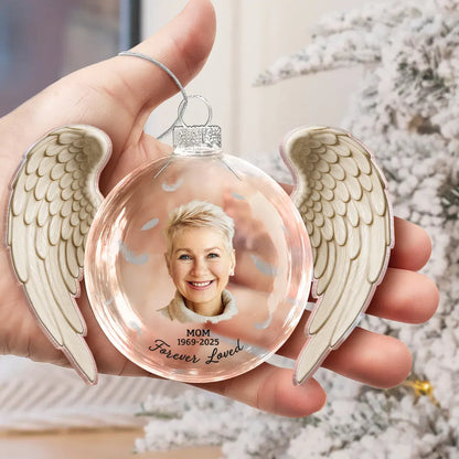 Custom Photo Memorial Your Wings Were Ready - Personalized Custom Shaped Acrylic Ornament