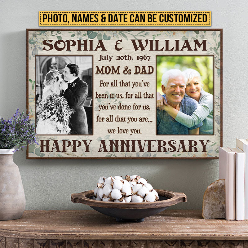 Custom Photo Old Married Couple Anniversary Parents Grandparents For All That Custom Poster