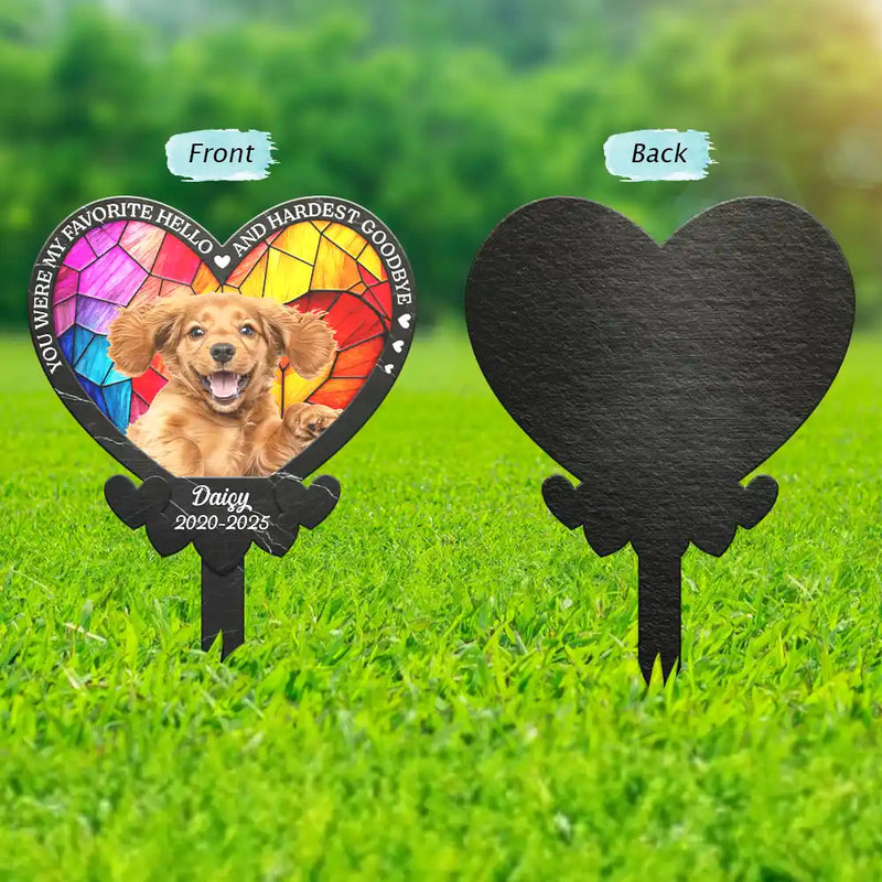 Custom Photo Once By My Side Forever In My Heart - Personalized Metal Garden Stake