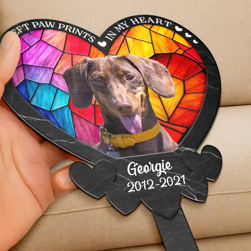 Custom Photo Once By My Side Forever In My Heart - Personalized Metal Garden Stake