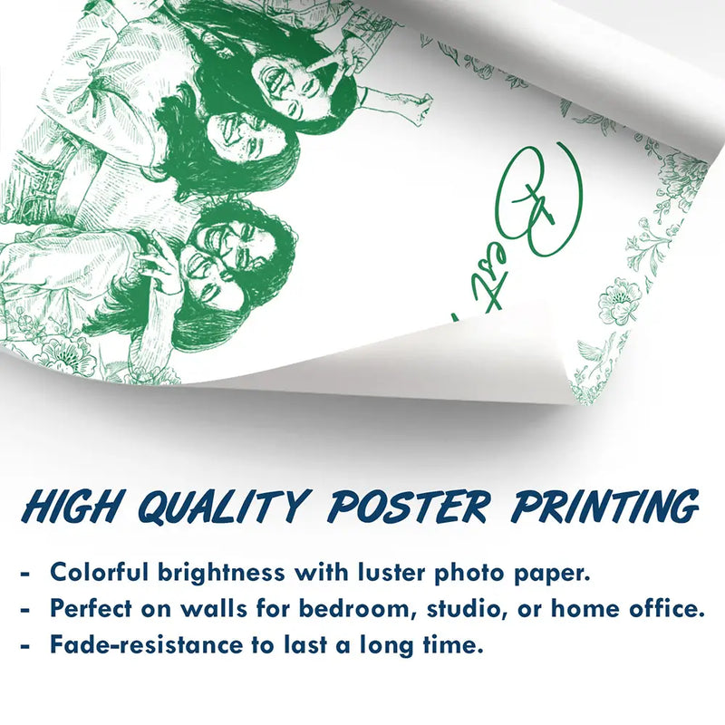 Custom Photo Pencil Sketch A True Friendship Is A Journey Without An End - Personalized Poster