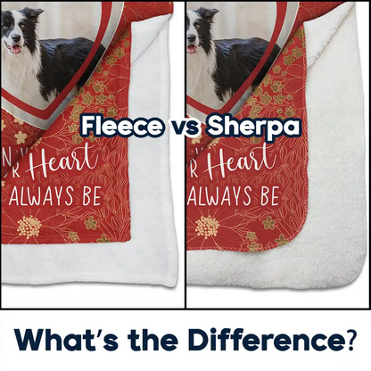 Custom Photo Pet Memorial In Your Heart I Will Always Be - Personalized Blanket