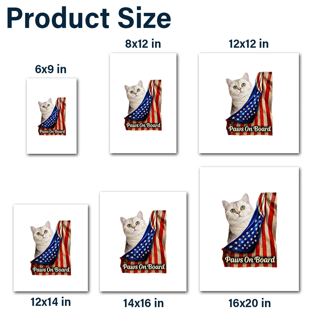 Custom Photo Realistic Flag Baby And Paws On Board - Personalized Decor Decal