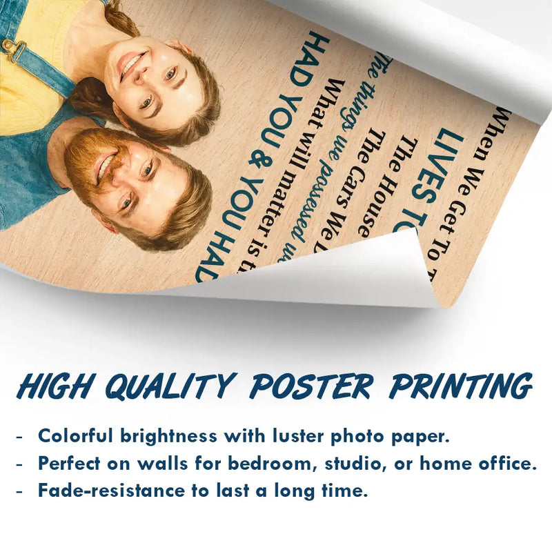 Custom Photo Realistic Watercolor Art When We Get To The End Old Couple - Personalized Poster