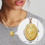 Custom Photo Simple Initial Necklace - Personalized Locket Necklace