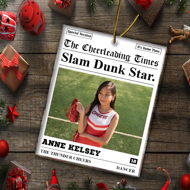 Custom Photo The Baseball Times - Personalized Custom Shaped Acrylic Ornament