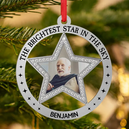 Custom Photo You Are The Brightest Star In The Sky - Personalized Acrylic Ornament
