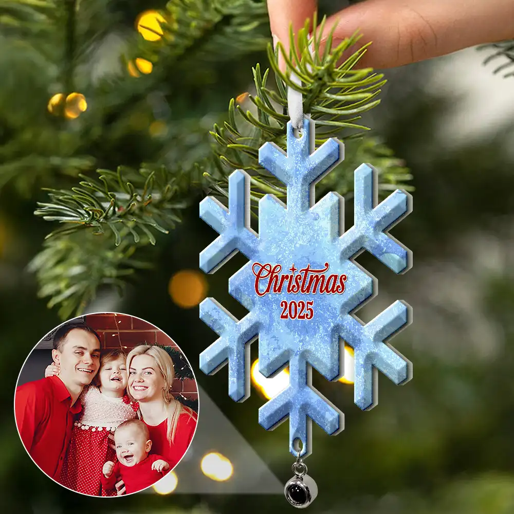Custom Photo The Love Between Family Is Forever - Personalized Custom Shaped Photo Projection Ornament