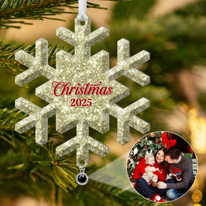 Custom Photo The Love Between Family Is Forever - Personalized Custom Shaped Photo Projection Ornament