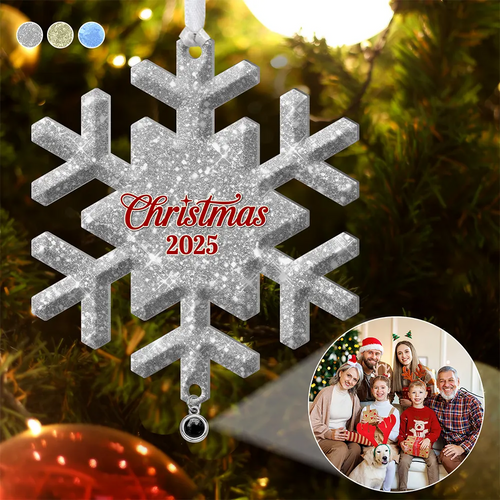 Custom Photo The Love Between Family Is Forever - Personalized Custom Shaped Photo Projection Ornament
