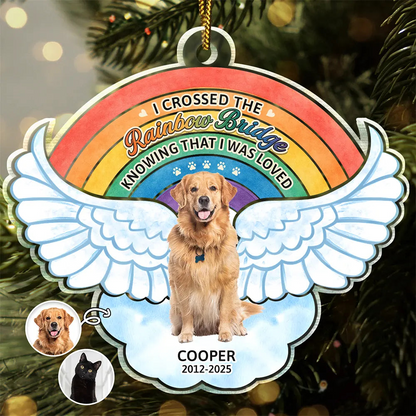 Custom Photo The Rainbow Bridge - Personalized Custom Shaped Acrylic Ornament